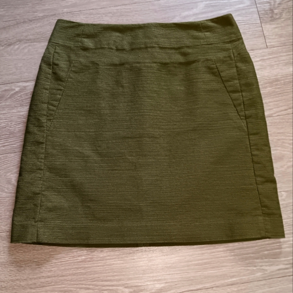 Ann Taylor Olive Green Skirt